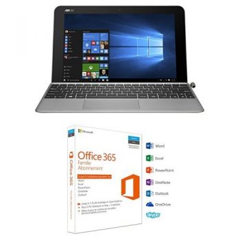 Asus T102HA-GR036T PC portable 2-en-1 Tactile 10.1″ Gris (Intel Atom, 4 Go de RAM, SSD 128 Go, Windows 10, Garantie 2 ans)